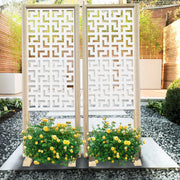 LABYRINTH L - Separè - Paravento modulabile - 70x190cm - in Legno e PVC Colore: bianco