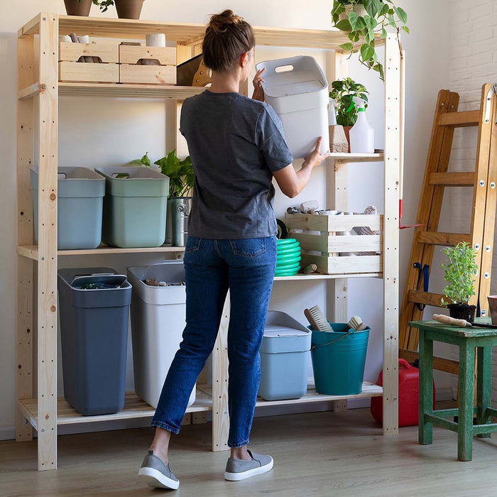 PATTUMIERA CURVER READY VERDE / GRIGIO LT. 5 CON FERMA BUSTA