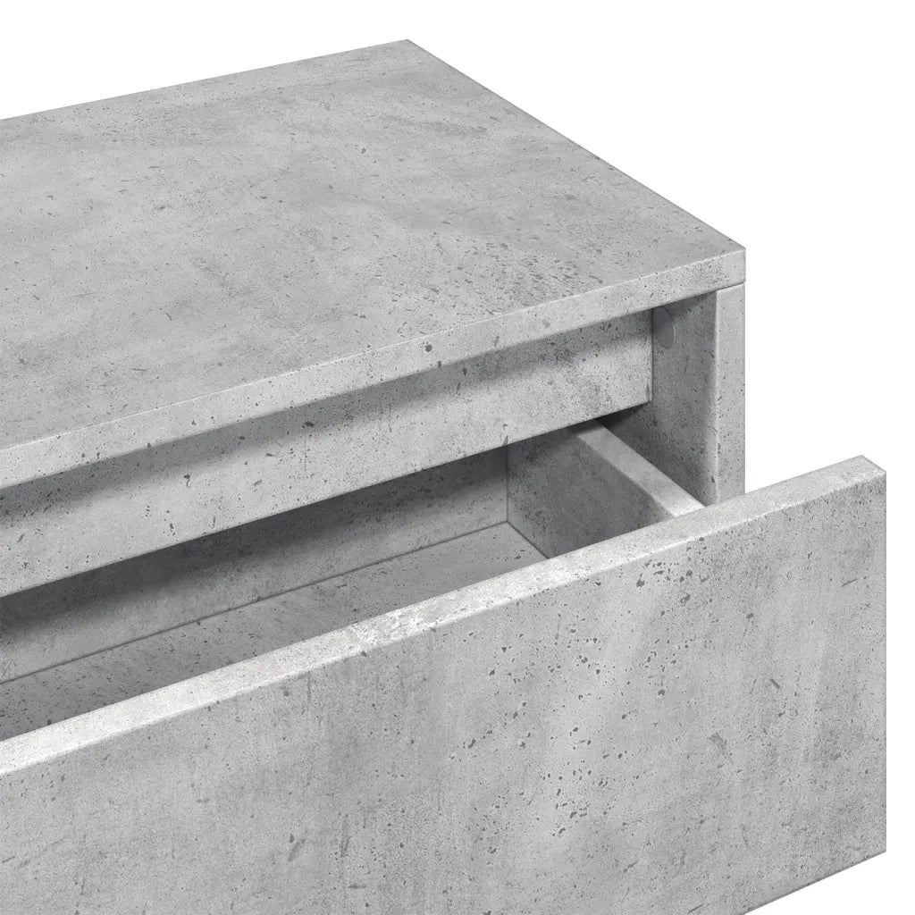 Set Mobili da Ingresso 4 pz Grigio Cemento in Legno Multistrato