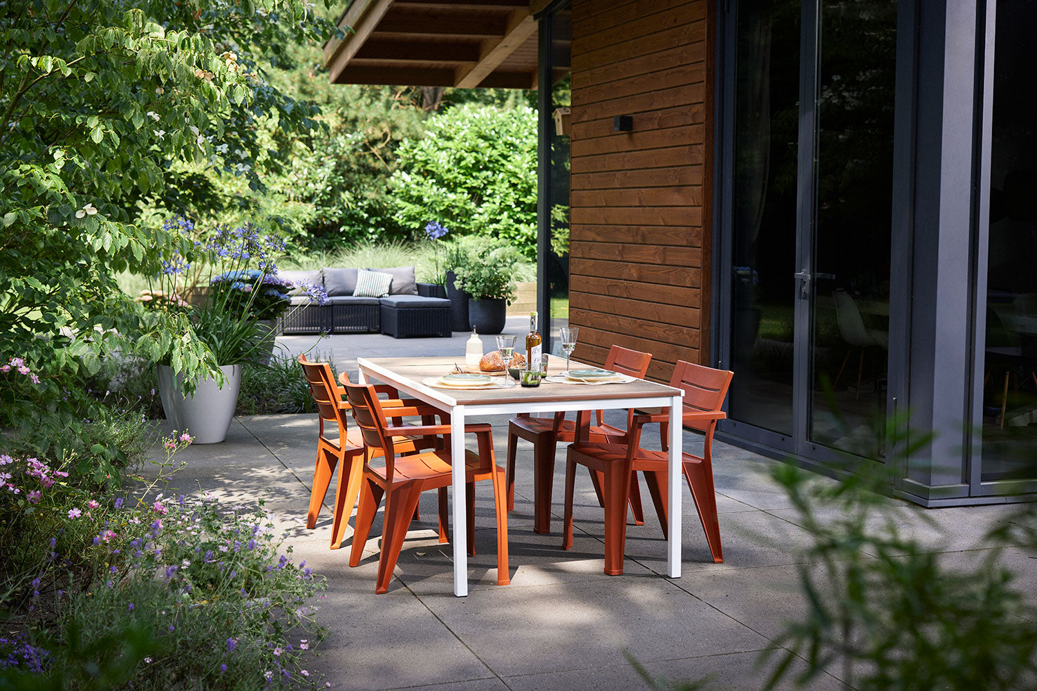 Tavolo da Giardino Keter Porto 159x95x75 cm Deco Coat Piano Effetto Legno Frassino