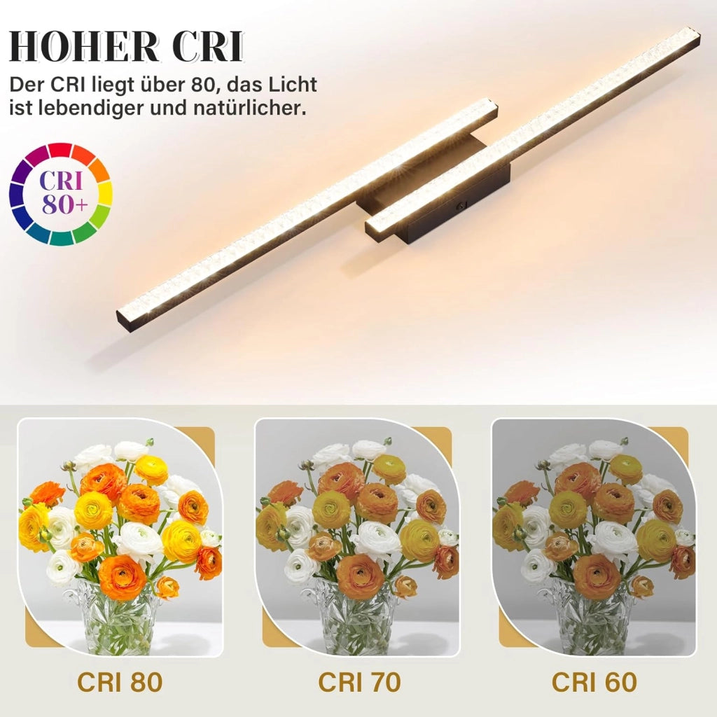 ZMH Lampada da soffitto plafoniera LED 12W nera metallo cristallo luce calda per camera letto corridoio cucina soggiorno