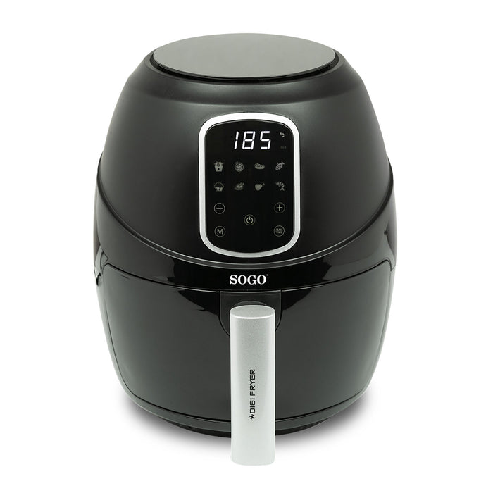 SOGO Friggitrice ad Aria 3.5L 1400W – Digitale, Touch, Antiaderente, Timer 60 Min, Cucina Sana con 80% di Grassi in Meno