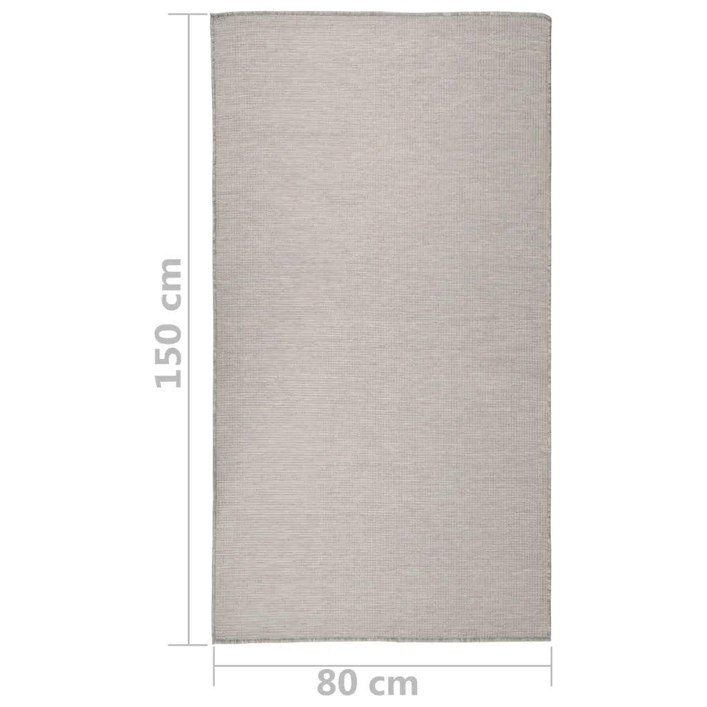 Tappeto da Esterni a Tessitura Piatta 80x150 cm Grigio Chiaro 340778