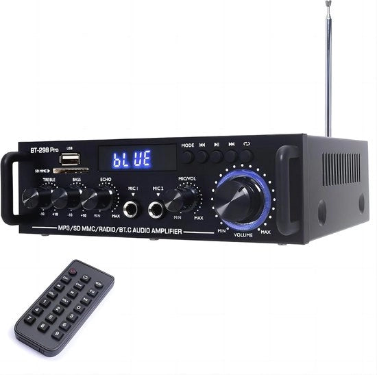 Altoparlante Audio da 800 W | Amplificatore HiFi con Bluetooth 5.0 e Radio FM | Portatile e Compatto
