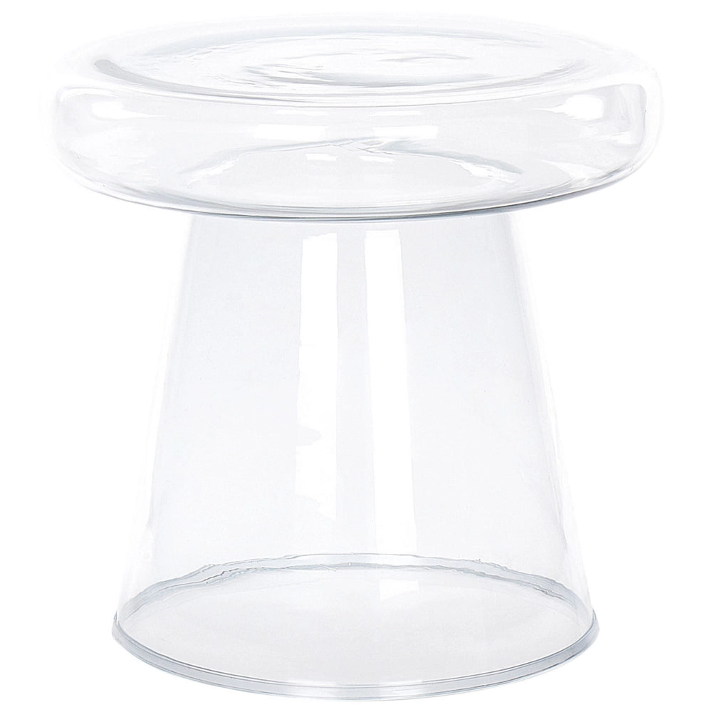 Set di 2 Tavoli da caffè in vetro trasparente moderno di forma ovale design moderno contemporaneo
