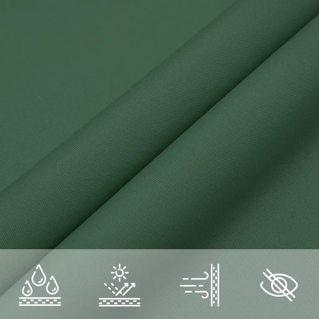 Parasole a Vela Oxford Rettangolare 5x6 m Verde Scuro 135494