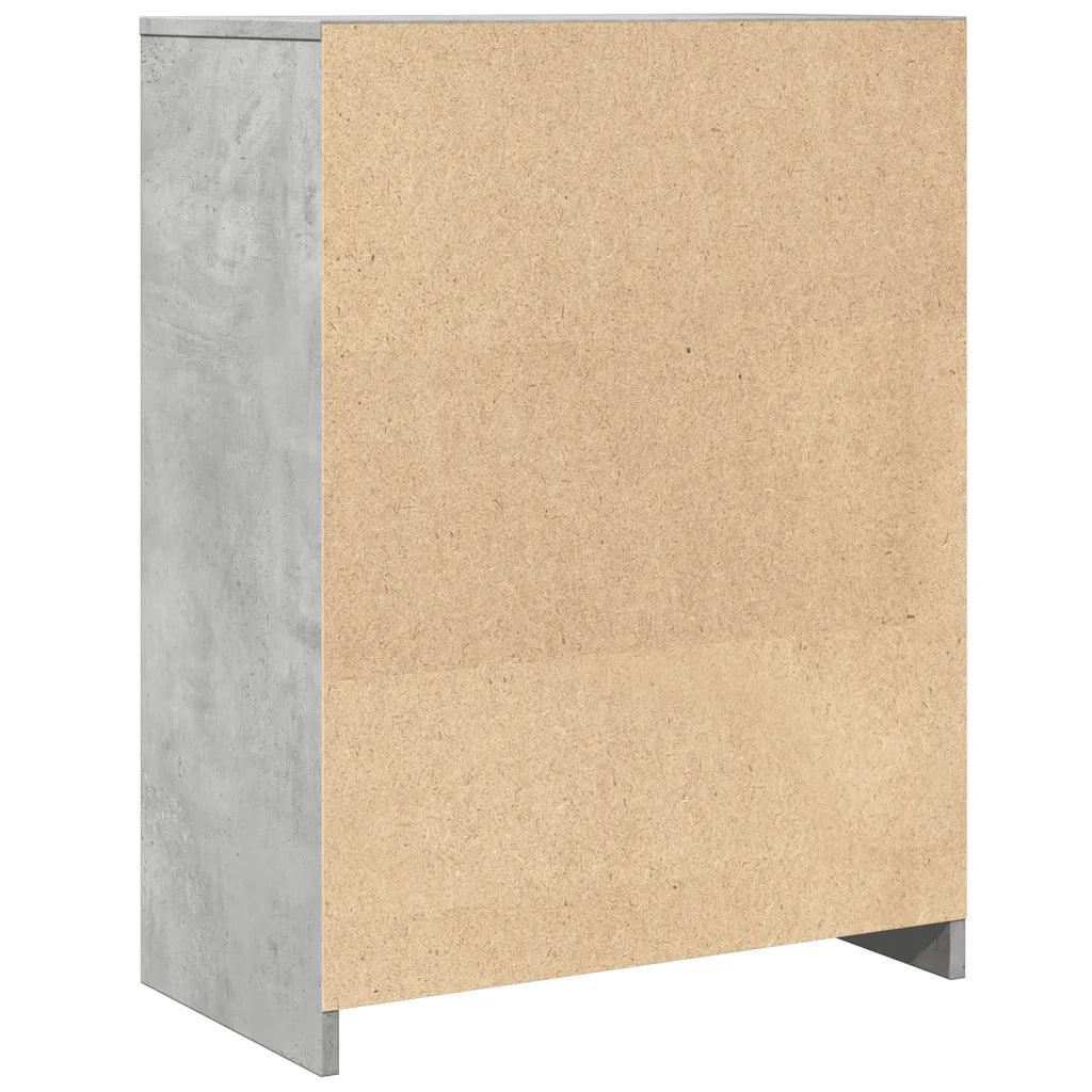 Mobiletto da bagno classico con 1 cassetto e 2 ante 60 x 33 x 80 cm legno composito grigio cemento 02_0050837