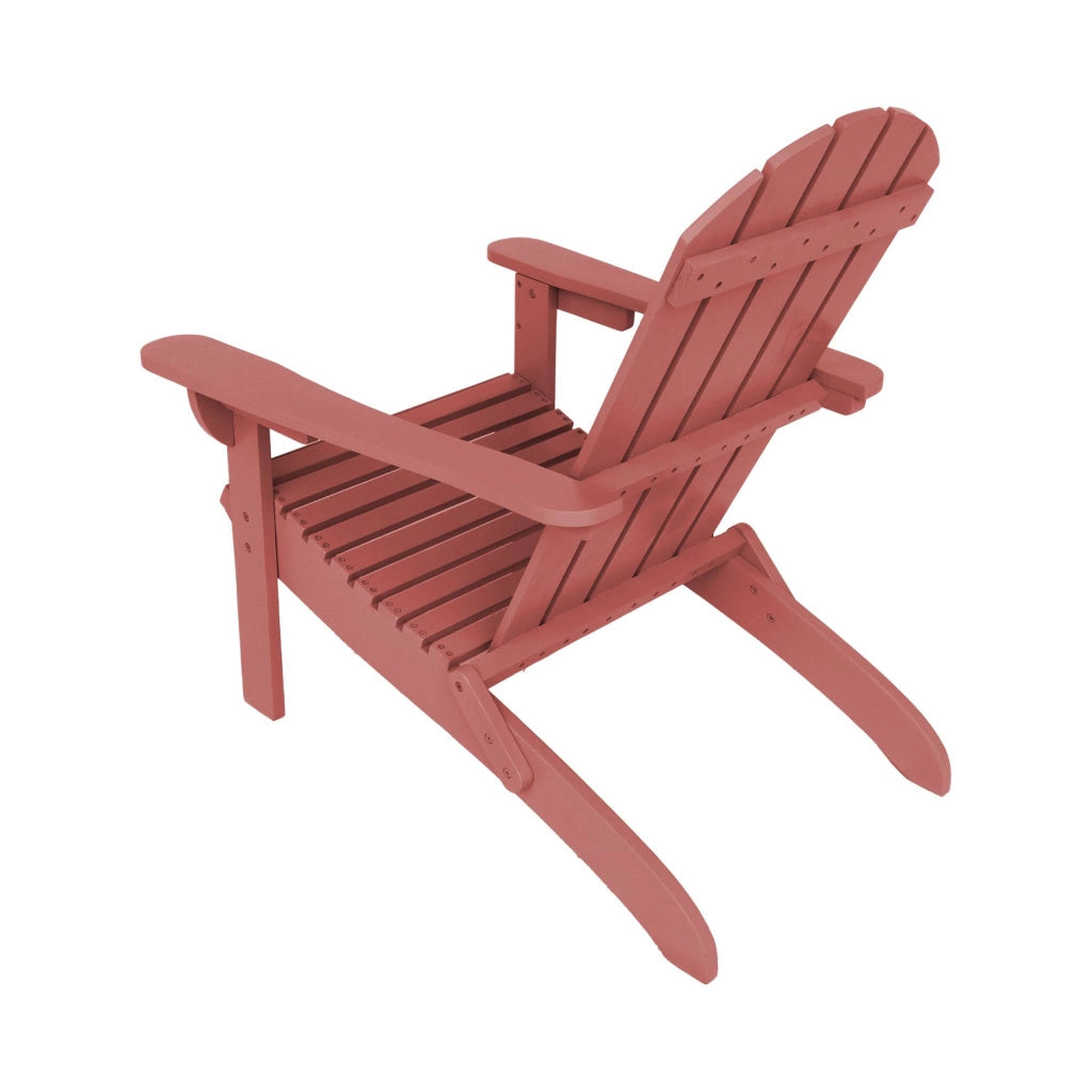 Poltrona in legno di acacia con braccioli, terracotta