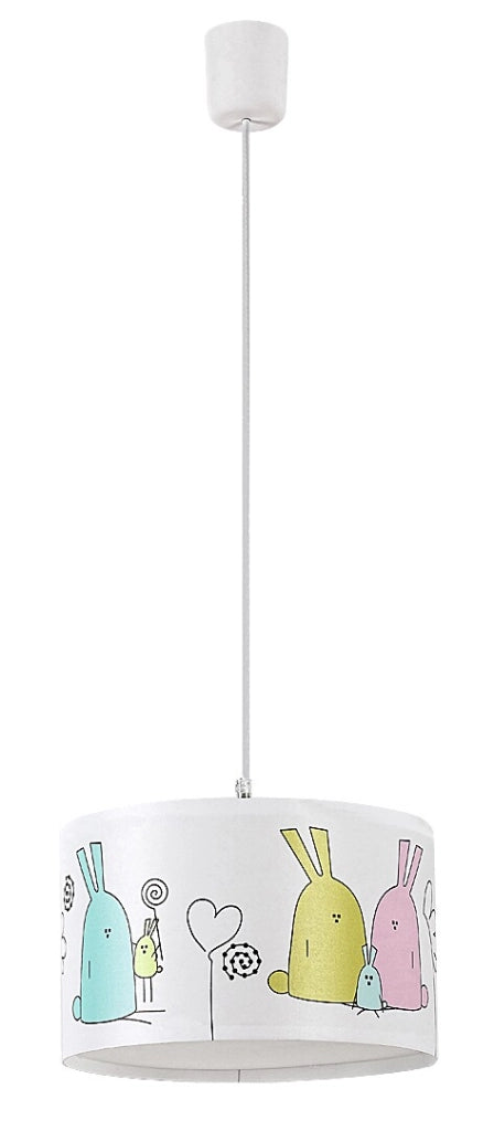 Lampada sospensione bimbi Rabalux Flappy E27 40W conigli