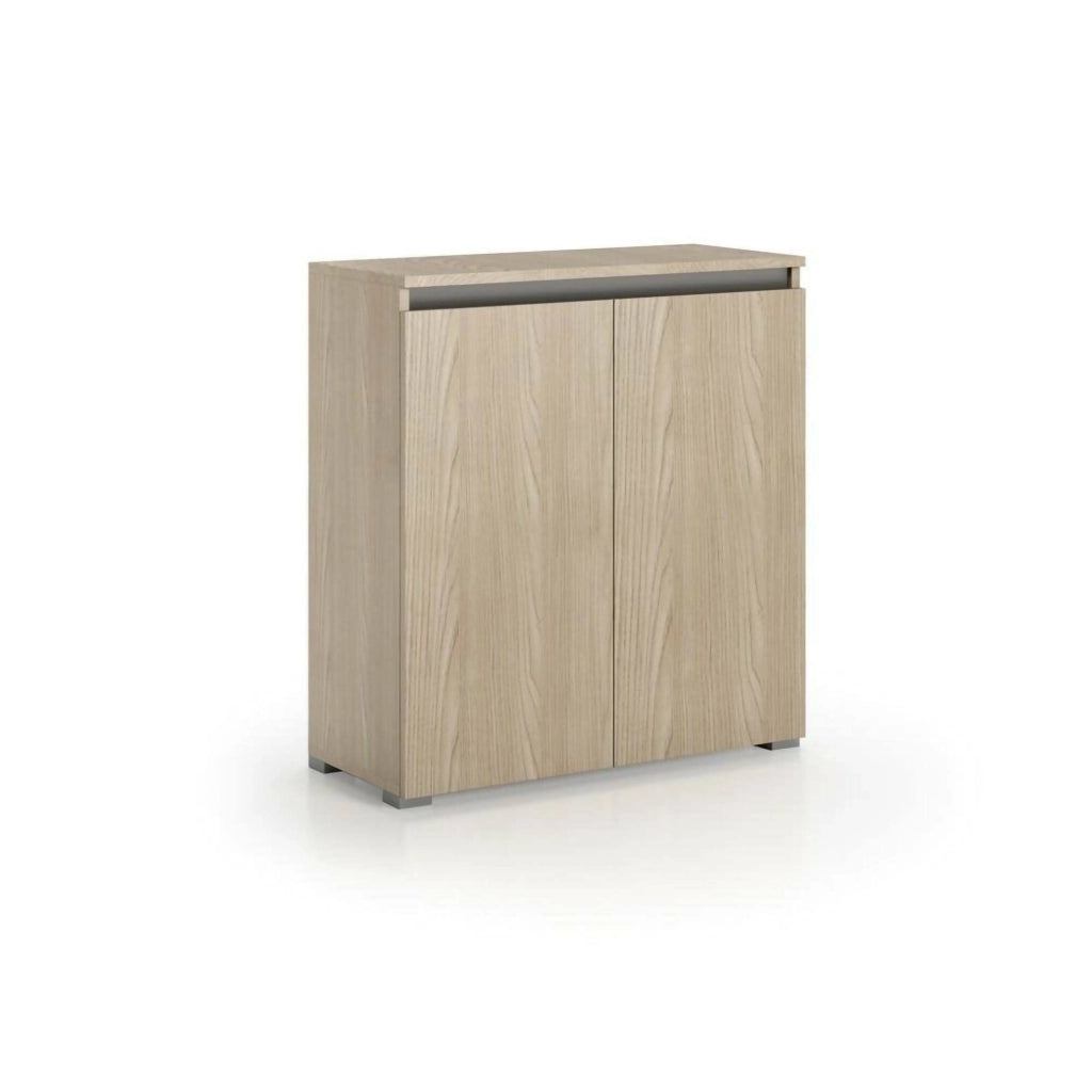 Mobile Portascarpe Astrina, Scarpiera 3 Ripiani Made in Italy, 80x37x102h cm Marrone Olmo