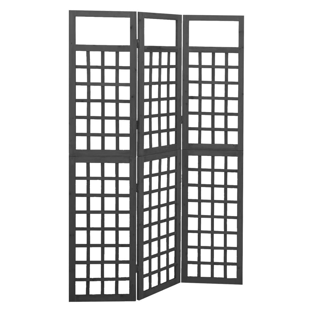 Divisorio a 3 Pannelli in Legno di Abete Nero 121x180 cmcod mxl 73432