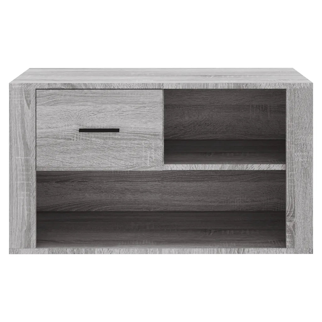 Scarpiera-Scaffale per scarpe Grigio Sonoma 80x35x45 cm in Legno Multistrato