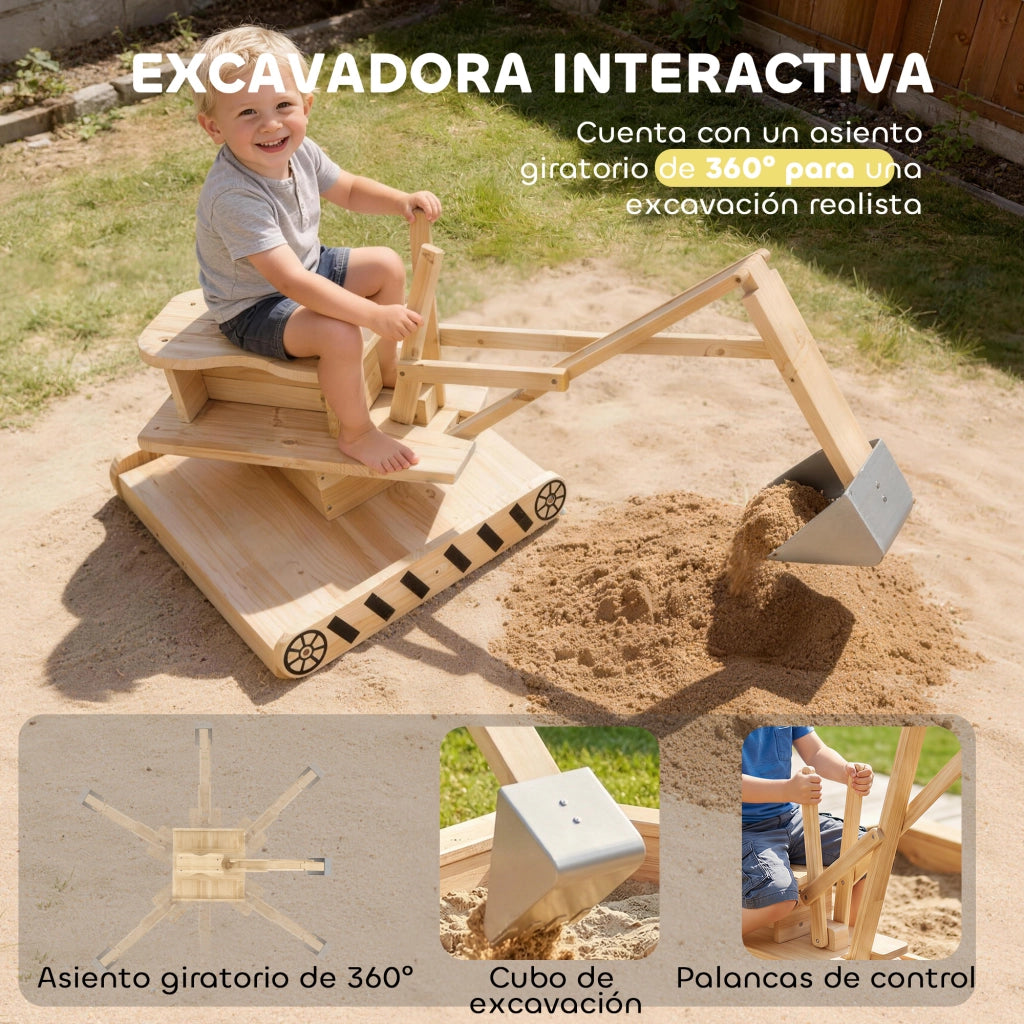 Set giardino per bambini in legno con scivolo e altalena ¨C Minimal ¨C 184x90x56 cm natural
