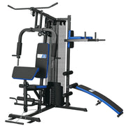 Attrezzatura Palestra Casa con Banco Pesi 65 kg ¨C zephmum ¨C Nero e Blu