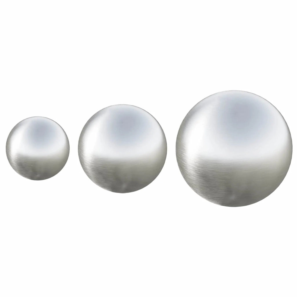 Palla Spazzolata 3 pcs Ø 20 cm Argento Acciaio Inossidabile 201 42008420