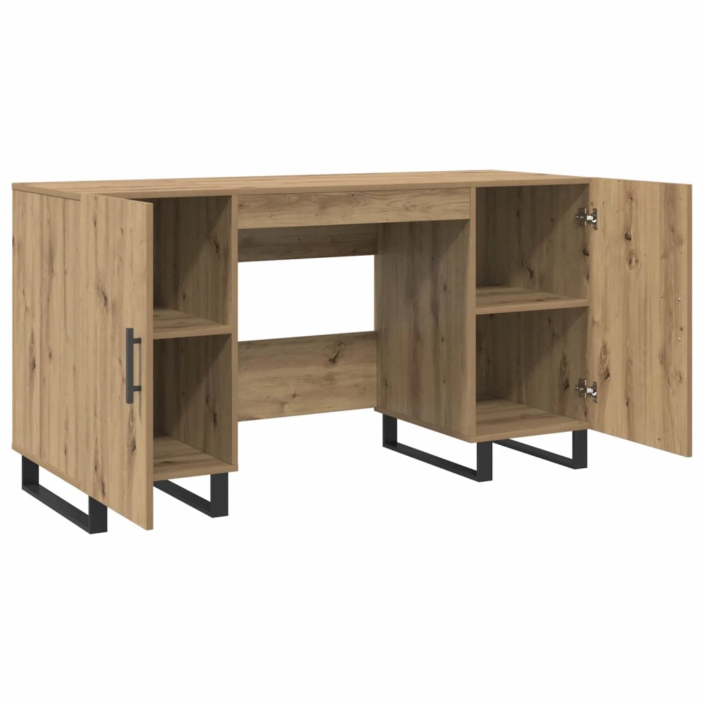 Scrivania rovere artigianale 140 x 50 x 75 cm Legno multistrato 879529