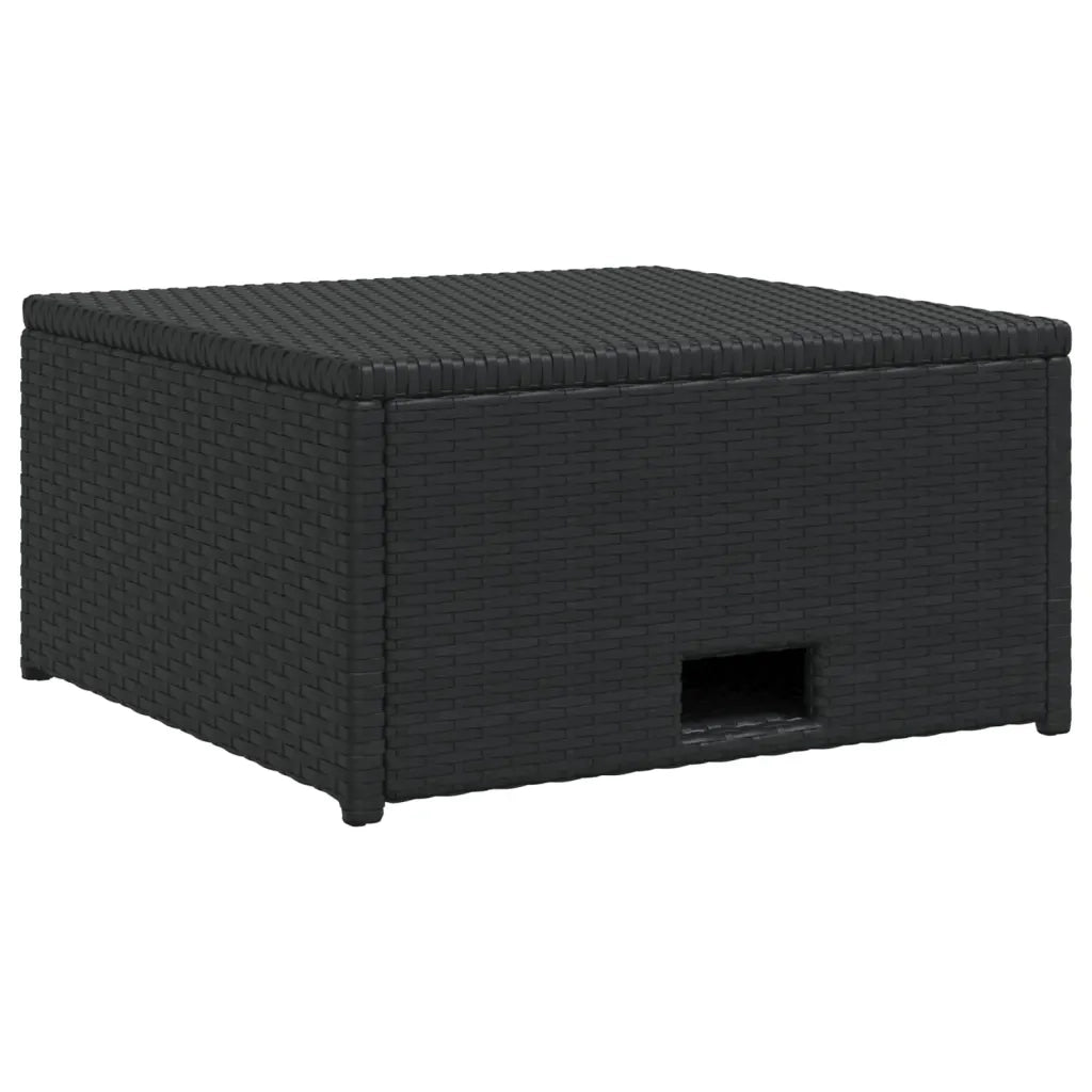 Set Divani da Giardino 4 pz con Cuscini in Polyrattan Nero 43104