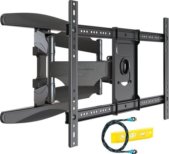 Muurbeugel per schermo da 37 a 75 pollici, regolabile, inclinabile e estendibile per schermi piani e curvi, massimo peso 50kg, VESA 200x100mm a 600x400mm