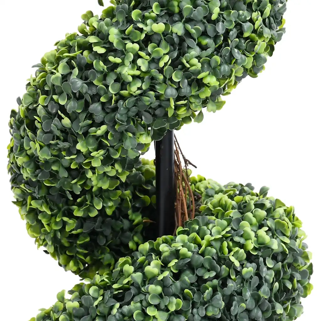 Pianta di Bosso Artificiale a Spirale con Vaso Verde 59 cm CFW2556280
