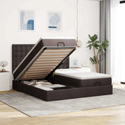 Struttura Letto Pouf con Materassi 200x200 cm in Tessuto 3313744