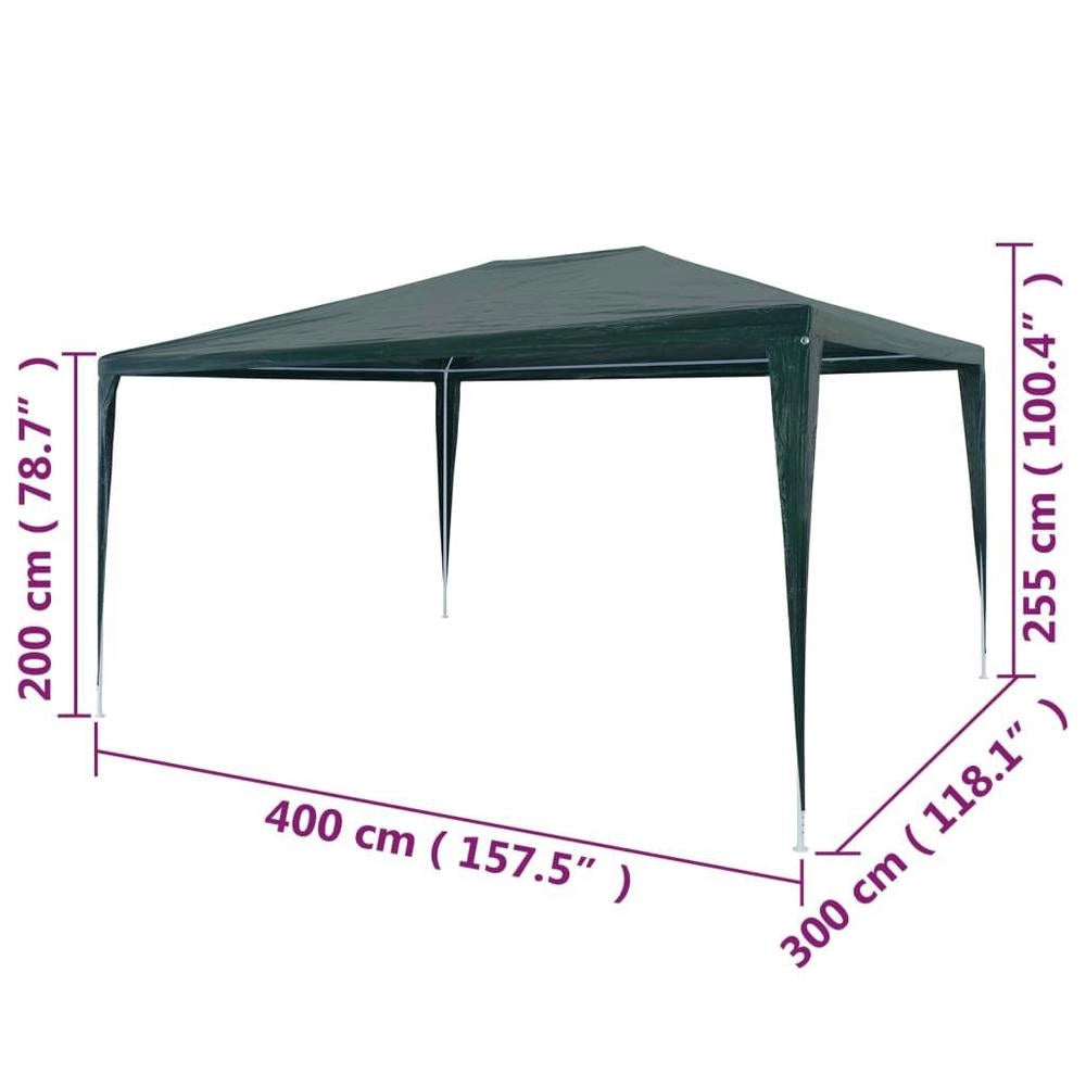 Party Tent 3x4 M PE Green