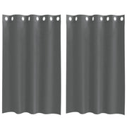 Tende in Voile con Occhielli 2 pz Grigio Scuro 140x175 cm