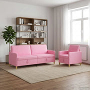 Set di Divani con Storage 2 pcs Rosa Poliestere 3429244