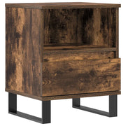 Comodino | Armadio da Notte | Mobiletto da notte Rovere Fumo 40x35x50 cm in Legno Multistrato