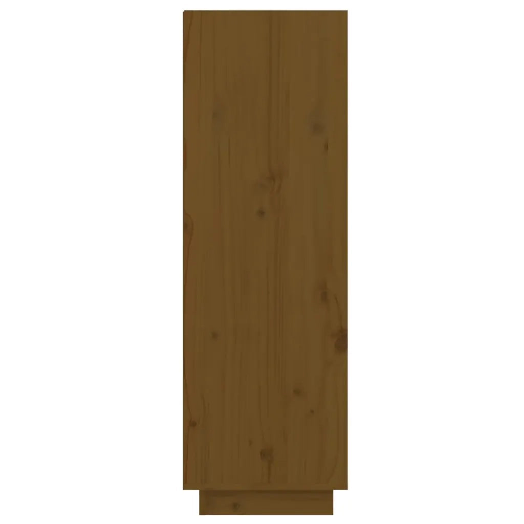Scarpiera Marrone Ambra 60x34x105 cm in Legno Massello di Pino 813553