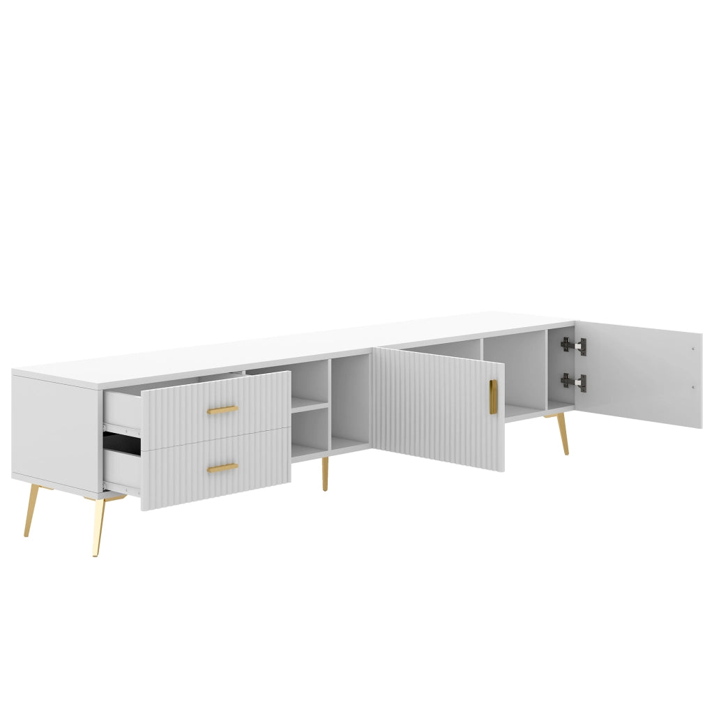 Supporto TV per TV da 75 pollici - Zephmum - Moderno, bianco