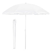 Marvin Ombrellone da Spiaggia FLEXY Inclinabile con Borsa Portatile 200 cm e Palo in Alluminio Telo in Tessuto Po Bianco