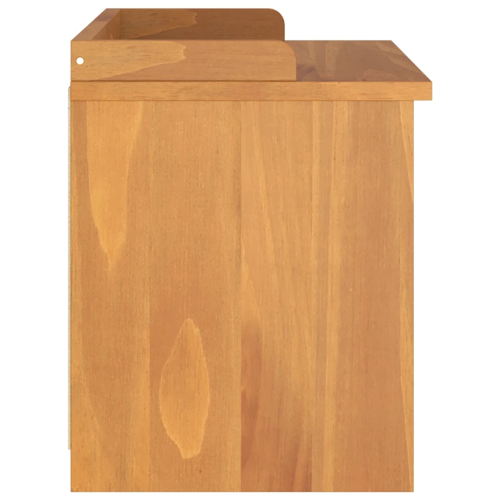 Panca da Corridoio-Sgabello-Panca con Contenitore SANDNES 87x40x50 cm Legno Massello di Pino 652172
