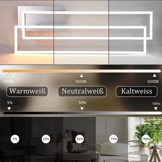 ZMH Lampada da soffitto plafoniera LED moderna dimmerabile 36W funzione notturna protezione occhi