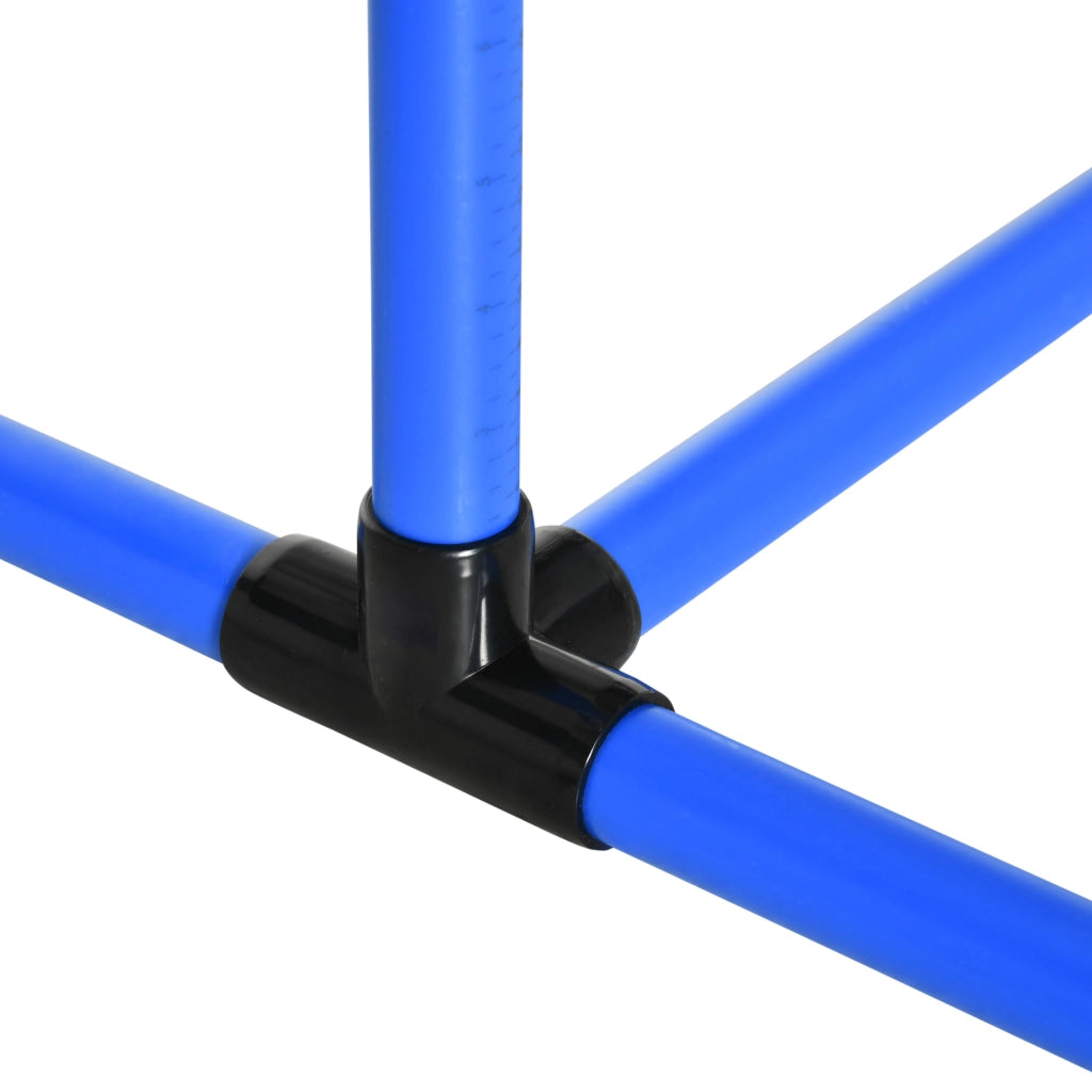 Giochi da arrampicata set agility per cani con 4 ostacoli 2 aste slalom e 4 aste a terra in plastica blu