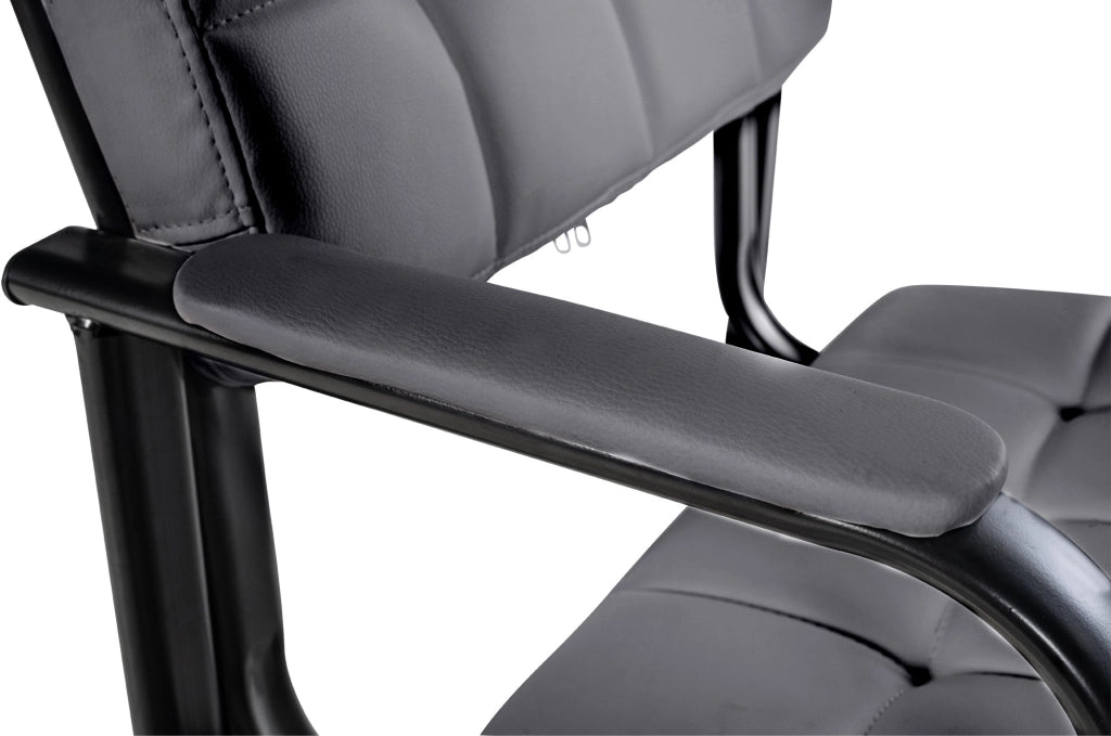 Sedia Visitatore Canada B in Similpelle grigio