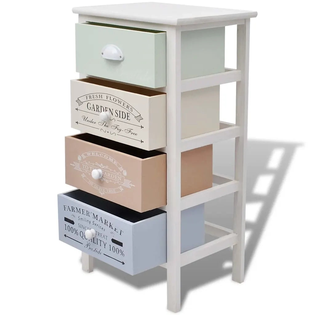 Armoire de rangement en style français 4 tiroirs Bois