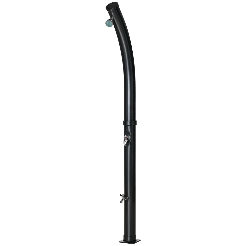 Doccia Solare Esterna Riscaldata con Serbatoio e Miscelatore ¨C zephmum ¨C Nero 20L 60¡ã