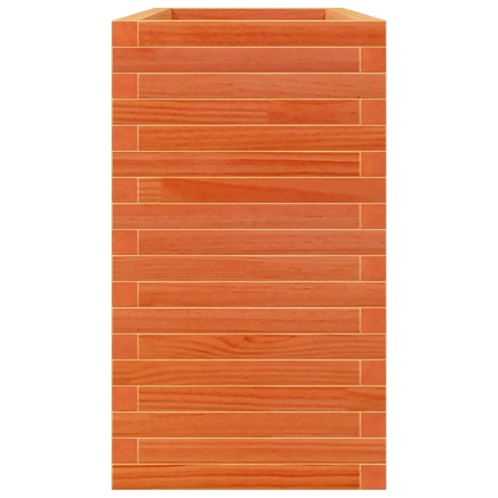 Fioriera Giardino-Vaso da Esterno-Contenitore per Piante Marrone Cera 110x40x68,5 Legno Massello Pino