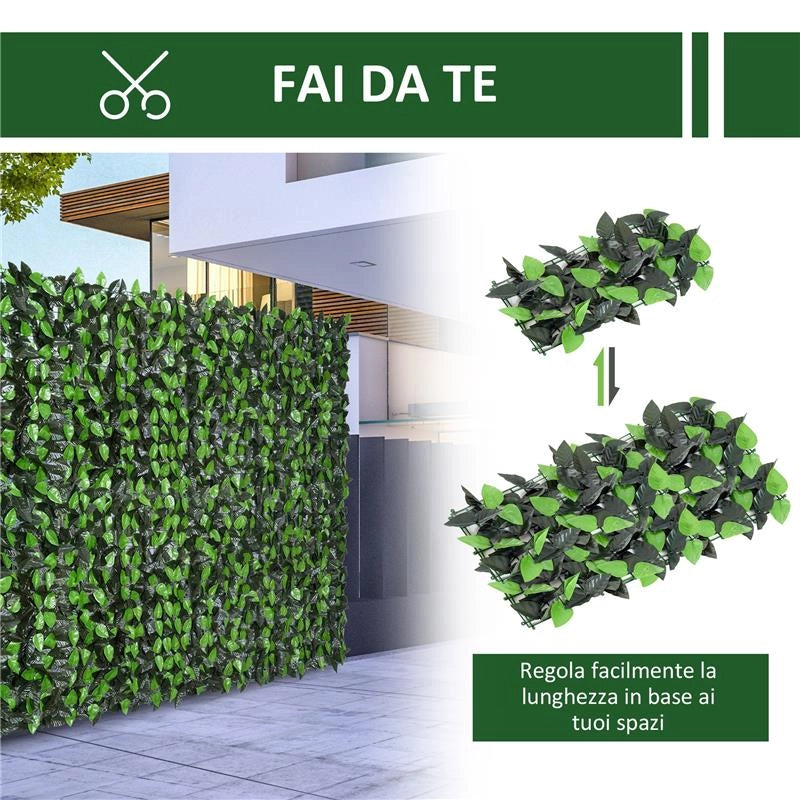 ROTOLO SIEPE SEMPREVERDE ARTIFICIALE SINTETICA FINTA 1 × 3 M RECINZIONE