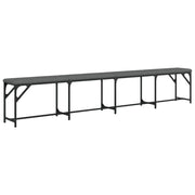 Panca da Pranzo Grigio Scuro 248x32x45 cm in Acciaio e Tessuto CFW5430036
