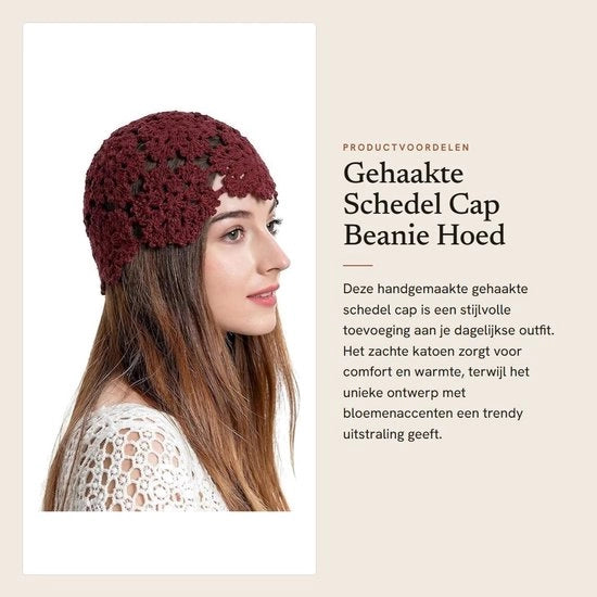 Cappello in Cotone a Maglia per Donna - Leggero - Fatto a Mano - Sostenibile - Comodo