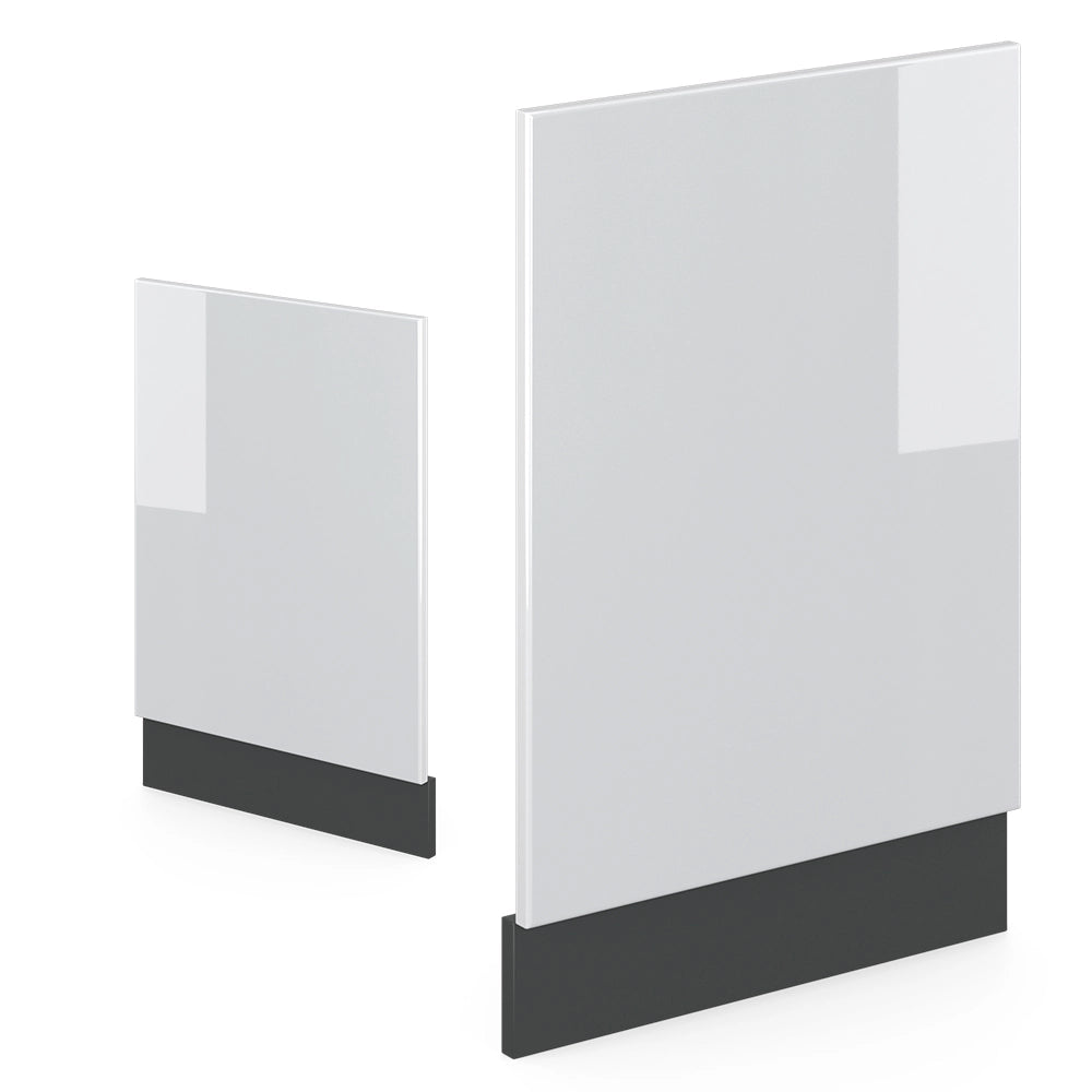 Pannello frontale R-Line Bianco lucido/Antracite 45 cm, PL Marmo Vicco