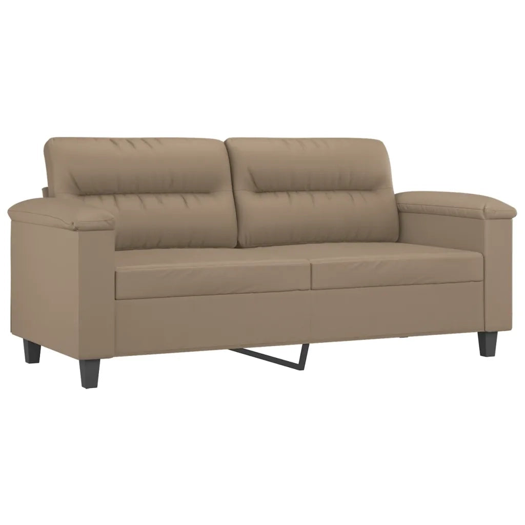 Divano a 2 Posti-Sofa 2 Posti Cappuccino 140 cm in Similpelle 565604