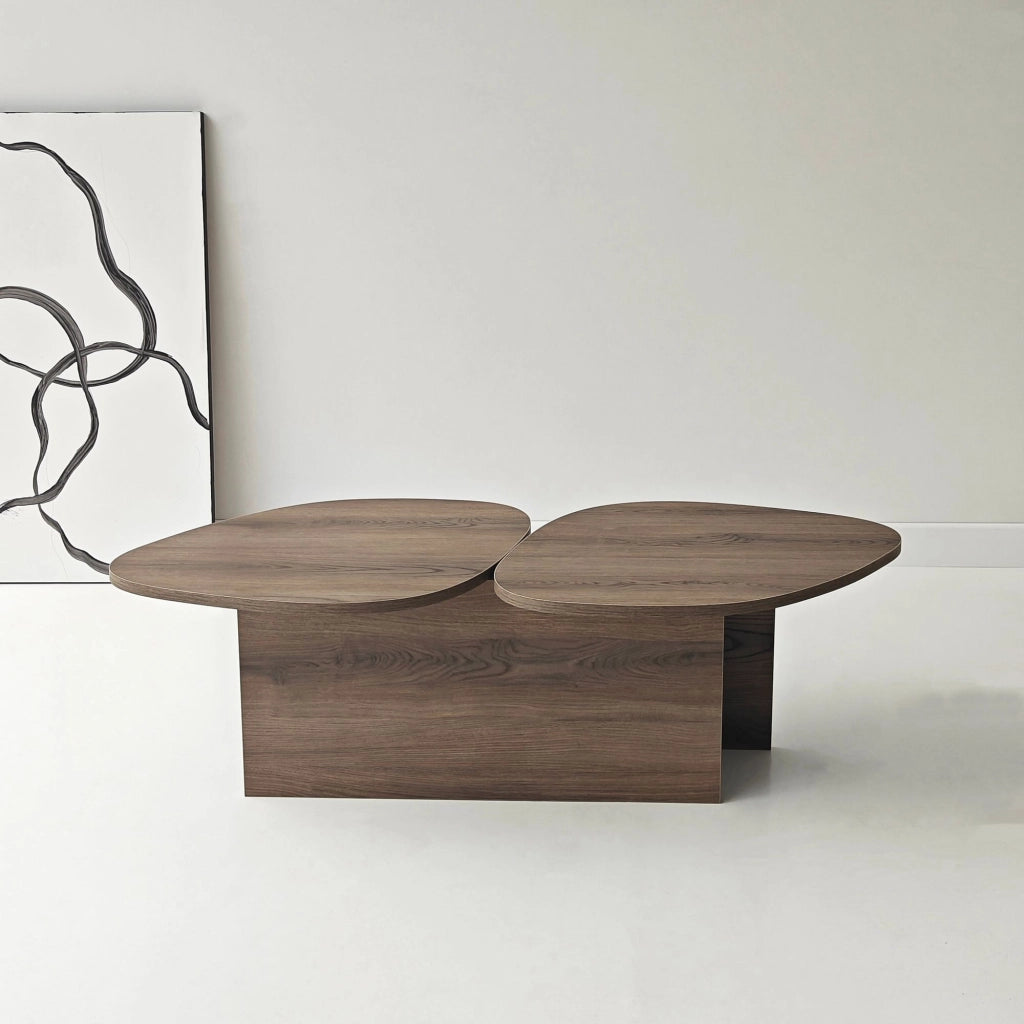 Tavolino in legno "Stones" 125 x 60 x 38 cm - Noce