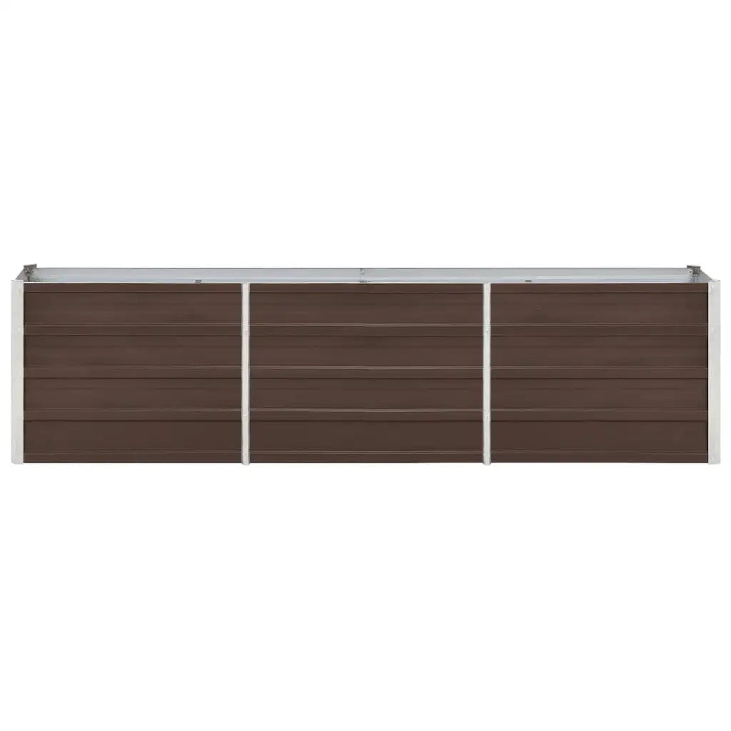 Letto Rialzato in Acciaio Zincato 240x40x45 cm Marrone 47046
