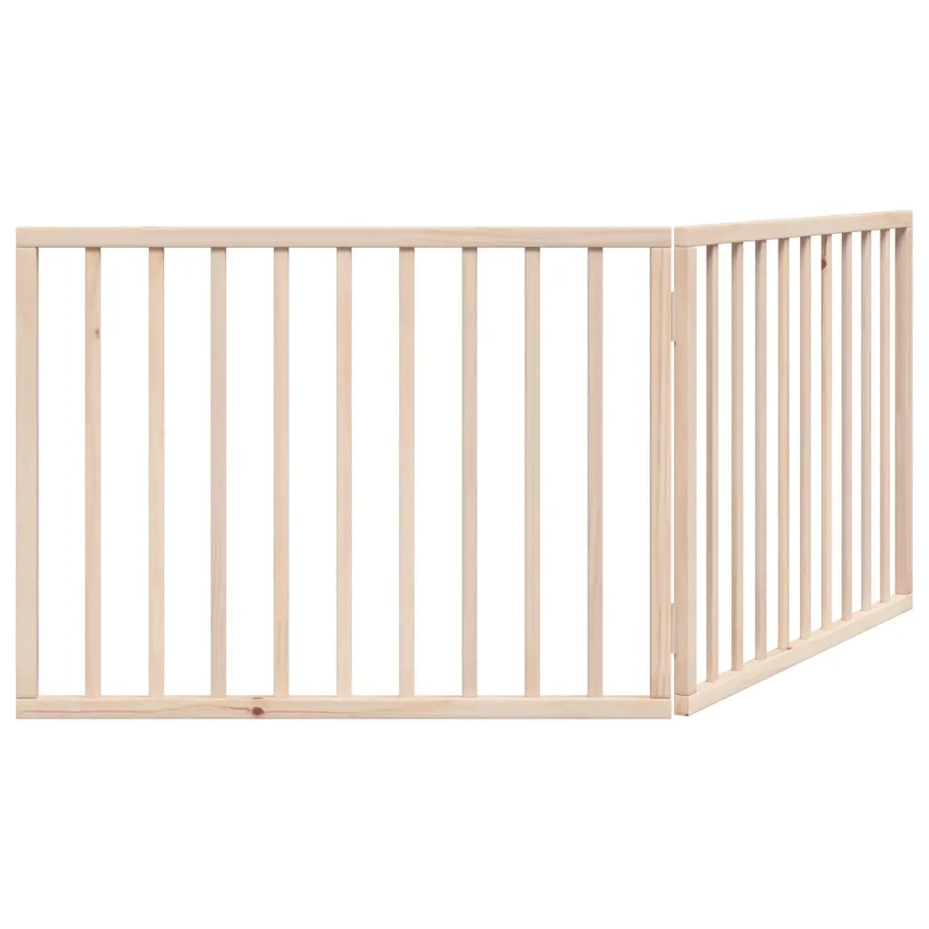 Cancelletto per cani pieghevole 2 pannelli 160 cm in legno di pioppo 352176