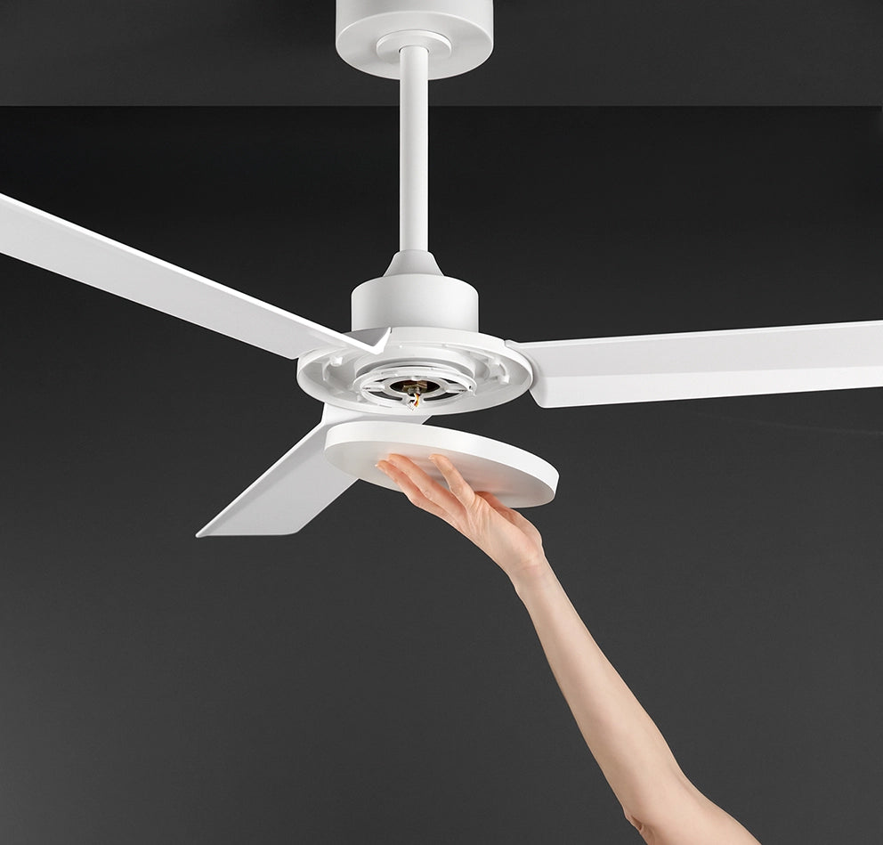 Ventilatore da Soffitto con Luce LED Integrata, Motore DC 30W, Diametro 132 cm, Bianco, Telecomando Incluso, 6 Velocità, Timer - Perenz