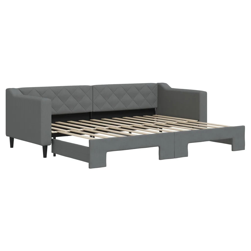 Divano Letto con Letto Estraibile-Sofa Letto-Daybed Grigio Scuro 80x200 Tessuto 616406