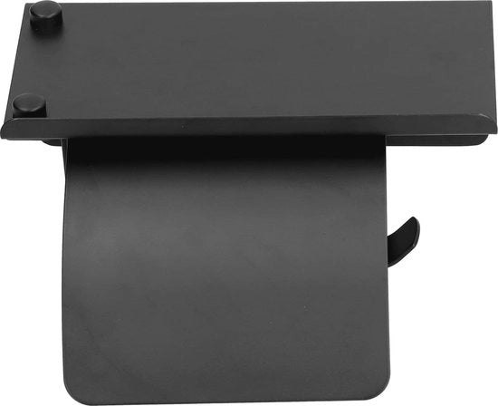 Sostegno per Water Closet in Acciaio Inossidabile, Design Nero Idrorepellente con Pannello