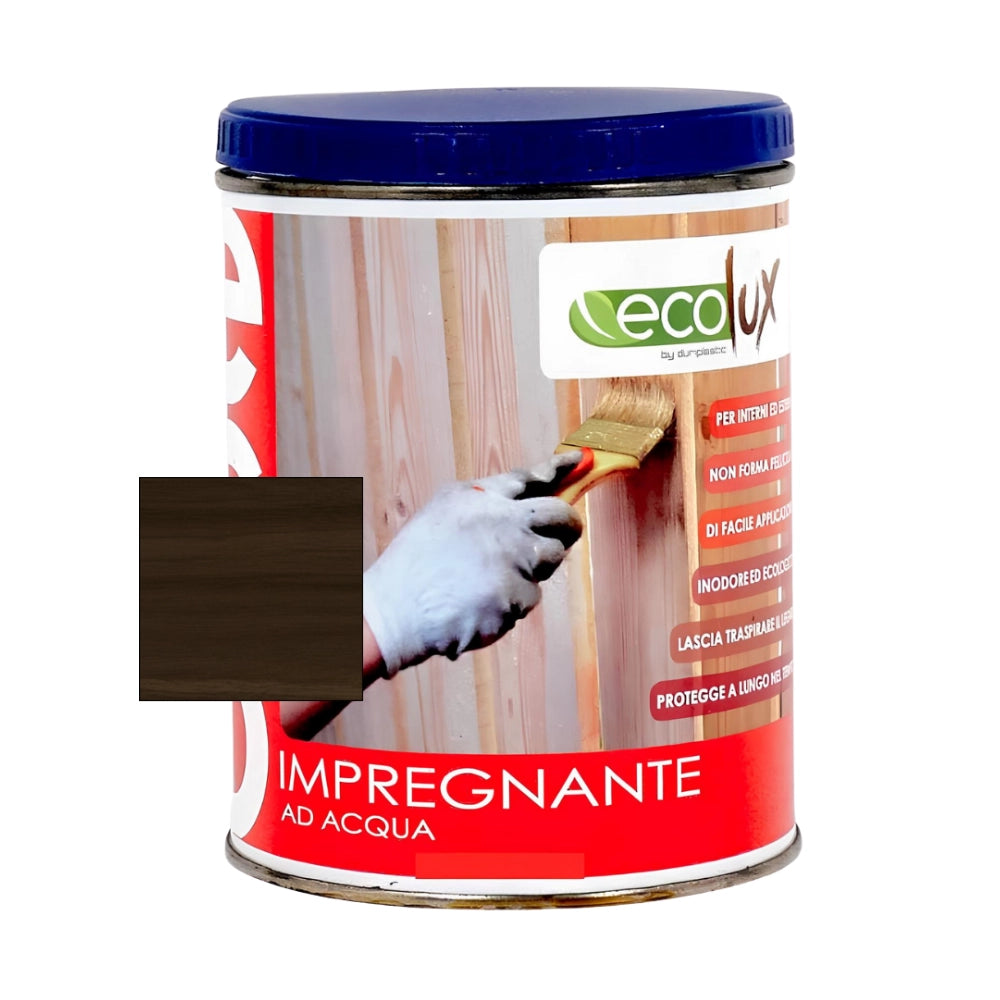 Ecolux impregnante fondo protettivo acrilico pigmentato noce scuro per legno *** formato 0,750 lt, confezione 1